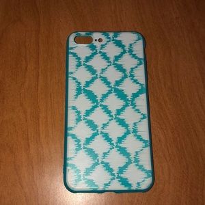 slim blue & white patterned iphone 8 plus case